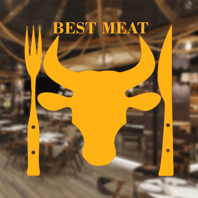 Kasap Ve Steak Houselara Özel Best Meat Sticker Yapıştırma