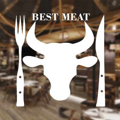 Kasap Ve Steak Houselara Özel Best Meat Sticker Yapıştırma