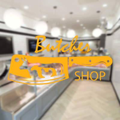 Kasap Ve Steak Houselara Özel Bıçağın Üstündeki Hayvan Silüetleri Sticker Yapıştırma Kasap Ve Steak Houselara Özel Bıçağın Üstündeki Hayvan Silüetleri Sticker Yapıştırma