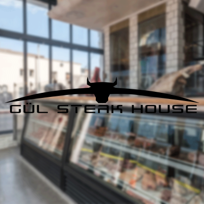 Kasap Ve Steak Houselara Özel Firma Gül Steak House Sticker Yapıştırma