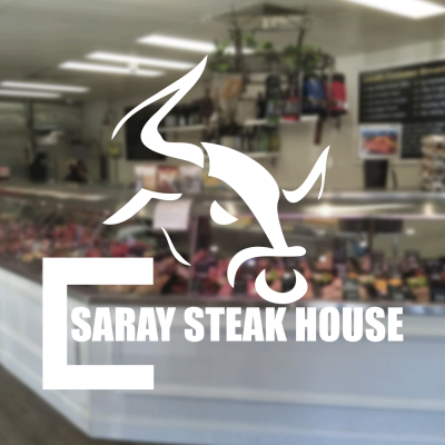  Kasap Ve Steak Houselara Özel Firma Saray Steak House Sticker Yapıştırma