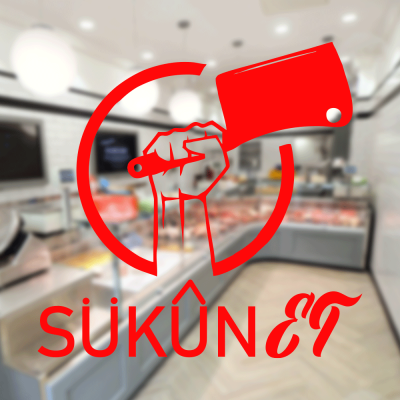 Kasap Ve Steak Houselara Özel Firma Sükunet Sticker Yapıştırma