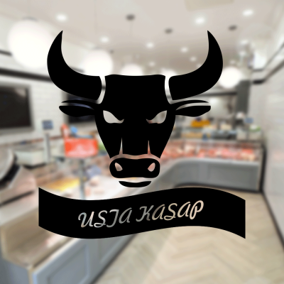 Kasap Ve Steak Houselara Özel Firma Usta Kasap Sticker Yapıştırma
