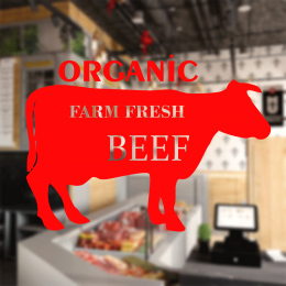 Kasap Ve Steak Houselara Özel Organic Farm Fresh Sticker Yapıştırma