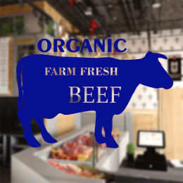 Kasap Ve Steak Houselara Özel Organic Farm Fresh Sticker Yapıştırma