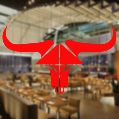 Kasap Ve Steak Houselara Özel Üçgen Boğa Sticker Yapıştırma