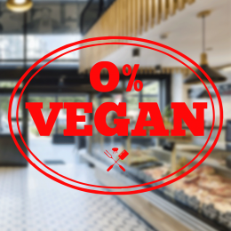 Kasap Ve Steak Houselara Özel Yüzde Sıfır Vegan Sticker Yapıştırma