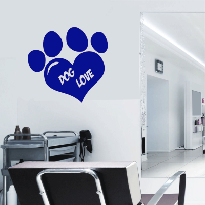 Petshop Ve Veterinerlere Özel Dog Love Sticker Yapıştırma
