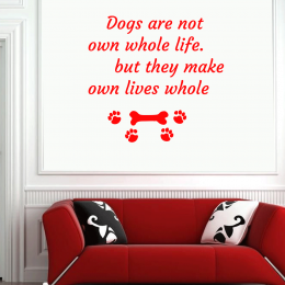 Petshop Ve Veterinerlere Özel Dogs Are Not Own Whole Life Sticker Yapıştırma