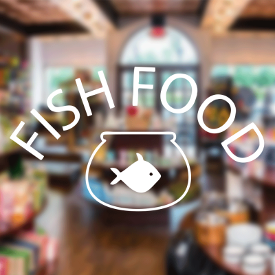 PETS62 Petshop Ve Veterinerlere Özel Fish Food Sticker Yapıştırma