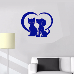 Petshop Ve Veterinerlere Özel Gülümseyen Kedi Ve Köpek Sticker Yapıştırma