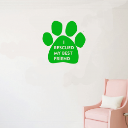 Petshop Ve Veterinerlere Özel I Rescued My Friend Sticker Yapıştırma