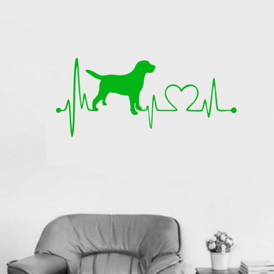 Petshop Ve Veterinerlere Özel Kalp Atışı Köpek Sticker Yapıştırma
