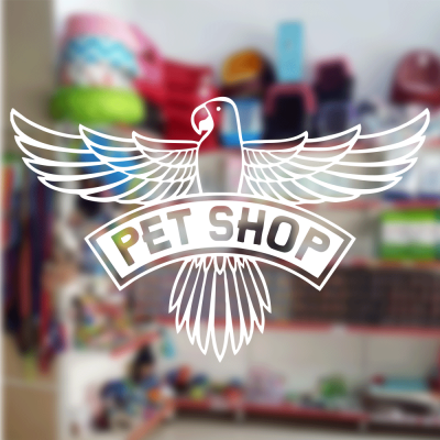 Petshop Ve Veterinerlere Özel Papağan Sticker Yapıştırma