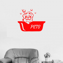 Petshop Ve Veterinerlere Özel Pets Banyo Sticker Yapıştırma