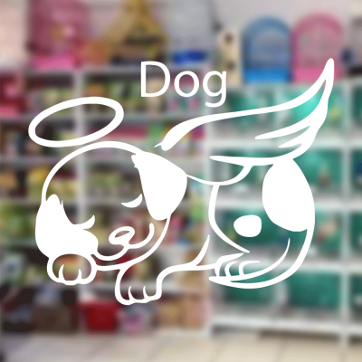 Petshop Ve Veterinerlere Özel Uyuyan Köpek Sticker Yapıştırma