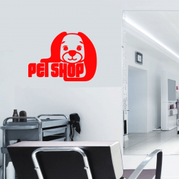 Petshop Ve Veterinerlere Özel Uzun Kulakşı Köpek Petshop Sticker Yapıştırma