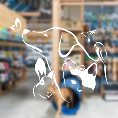 Petshop Ve Veterinerlere Özel Vahşi Ve Evcil Hayvanlar Sticker Yapıştırma Petshop Ve Veterinerlere Özel Vahşi Ve Evcil Hayvanlar Sticker Yapıştırma