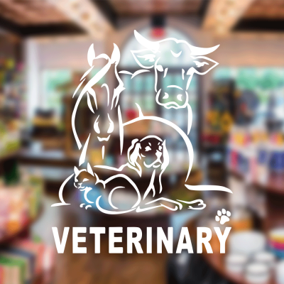  Petshop Ve Veterinerlere Özel Veterinary Sticker Yapıştırma