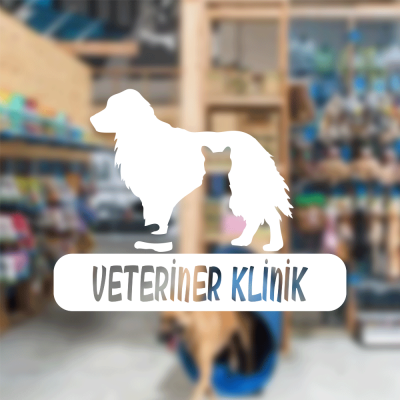  Petshop Ve Veterinerlere Özel Veteriner Klinik Sticker Yapıştırma