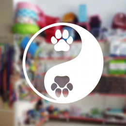 Petshop Ve Veterinerlere Özel Ying Yang Pati Sticker Yapıştırma