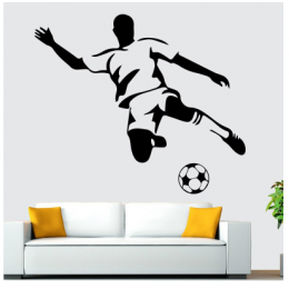 FC Futbol Oyuncusu Eldiven Yazısı Spor Salonu Duvar Stickerı