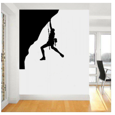 Dağ Tırmanışı  Yazısı Spor Salonu Duvar Stickerı