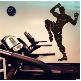Spor Salonlarına Özel Fighter Muay Thai  Duvar Yazısı Cam Vitrin Sticker Yapıştırma