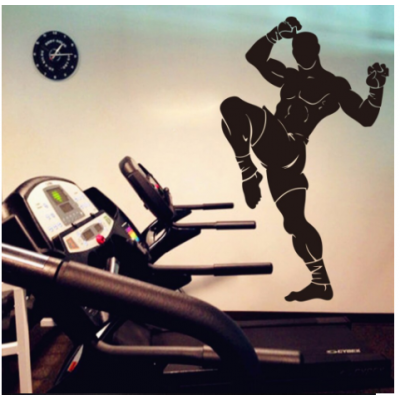 Spor Salonlarına Özel Fighter Muay Thai  Duvar Yazısı Cam Vitrin Sticker Yapıştırma