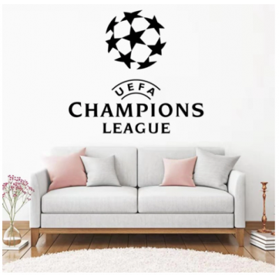 Spor Salonlarına Özel Futbol Şampiyonları  Duvar Yazısı Cam Vitrin Sticker Yapıştırma