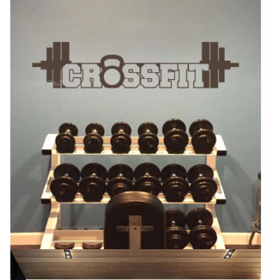 Spor Salonlarına Özel Crossfit Duvar Yazısı Cam Vitrin Sticker Yapıştırma