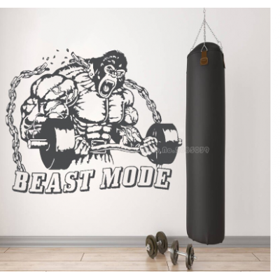 Spor Salonlarına Özel King Kong  Duvar Yazısı Cam Vitrin Sticker Yapıştırma