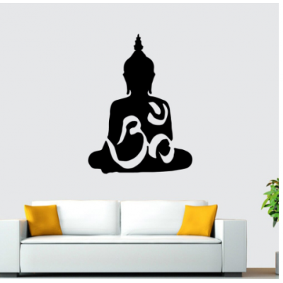 Spor Salonlarına Özel  Om Yoga Meditasyon Yazısı Cam Vitrin Sticker Yapıştırma