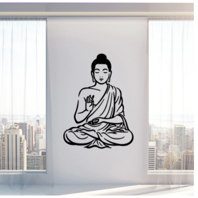 Spor Salonlarına Özel  Om Yoga Meditasyon Yazısı Cam Vitrin Sticker Yapıştırma