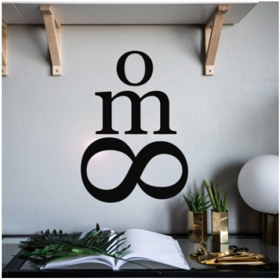 Spor Salonlarına Özel Om Yazısı Cam Vitrin Sticker Yapıştırma