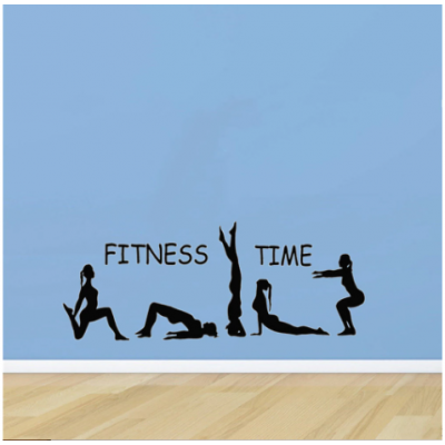 Fitness Time Yazısı Spor Salonu Duvar Stickerı