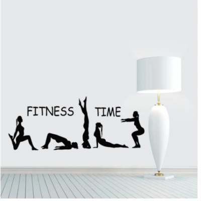 Fitness Time Yazısı Spor Salonu Duvar Stickerı