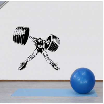  Kadın Halter Yazısı Spor Salonu Duvar Stickerı