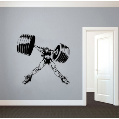 Kadın Halter Yazısı Spor Salonu Duvar Stickerı