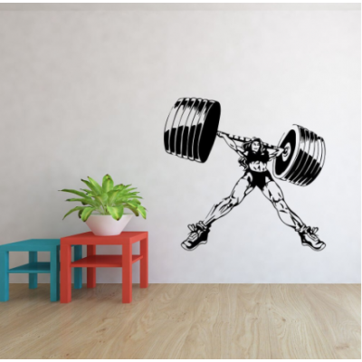  Kadın Halter Yazısı Spor Salonu Duvar Stickerı