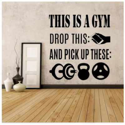 This Is A Gym Yazısı Spor Salonu Duvar Stickerı