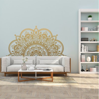 Mandala Terapi Ve İçsel Yolculuk Tasarımı Cam Vitrin Duvar Sticker Modeli Yapıştırma