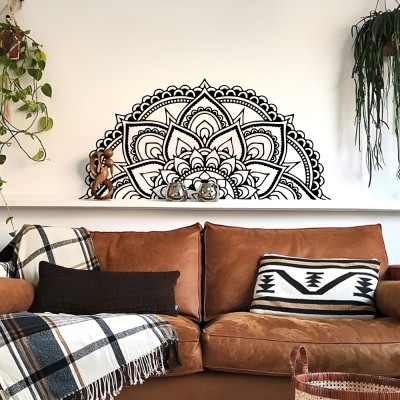 Spor Salonlarına Özel Yarım Mandala Yazısı Cam Vitrin Sticker Yapıştırma Spor Salonlarına Özel Yarım Mandala Yazısı Cam Vitrin Sticker Yapıştırma