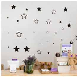 Sevimli yıldız duvar Sticker vinil ev dekor için çocuk çocuk odası kreş dekorasyon bebek yatak odası çıkartmaları ev eşyaları NR10