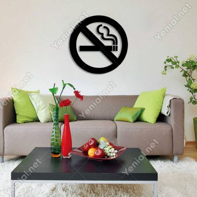 Sigara İçmek Yasaktır Duvar Oda Ev Aksesuarı Ahşap Tablo 50x49cm