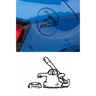 Araba Deposu Benzin Sticker  Araç Etiketi 20x15cm