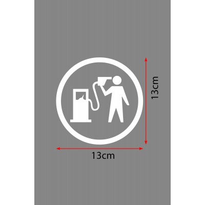 13 X 13 Cm Benzin Deposu Sticker Araba Yakıt Deposu Araba Oto Sticker