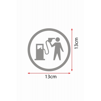 13 X 13 Cm Benzin Deposu Sticker Araba Yakıt Deposu Araba Oto Sticker