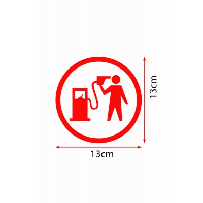 13 X 13 Cm Benzin Deposu Sticker Araba Yakıt Deposu Araba Oto Sticker