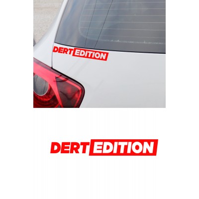 25 X 4 Cm Dert Edition Oto Cam Sticker Araba Sticker